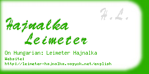 hajnalka leimeter business card